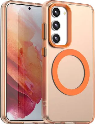 Produktbild von Magnetisch Hülle für Samsung Galaxy S23+, Schlank Durchscheinend Matt Stoßfest Handyhülle Orange
