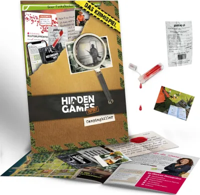 Obrázek produktu pro Skryté hry - Campingkiller - Němčina - Realistická kriminální hra, vzrušující detektivní hra, úniková hra