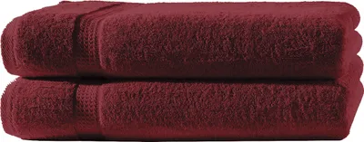 Produktbild von 2 Duschtücher bordeaux weinrot 70x140 cm Set Baumwolle Frottee Duschtuch groß