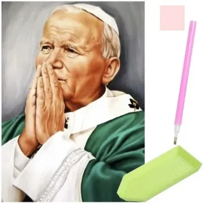 Produktbild von Malen nach Zahlen Diamond Painting Papst: Kreatives Malen, 30x40cm