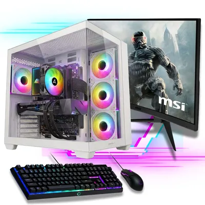Produktbild von Gaming Komplett PC Set: AMD Ryzen 9 5950X 16x4.9 Ghz 32GB Ram 1TB SSD GeForce RTX 5060 8GB - 27" Gaming TFT 2K 1ms, Tastatur Maus Set, Windows 11 Pro