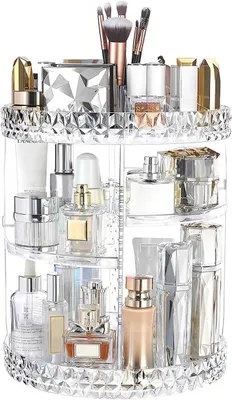 Produktbild von Badorganizer Drehbarer Make up organizer schminktisch organizer kosmetik organizer,parfüm organizer,360° drehbarer make up organizer skincare organize