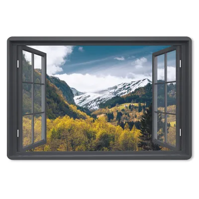 Produktbild von MuchoWow® Schreibtischunterlage Aussicht - Natur - Schnee 60x40 cm - XXL Mauspad - Großes Mauspad