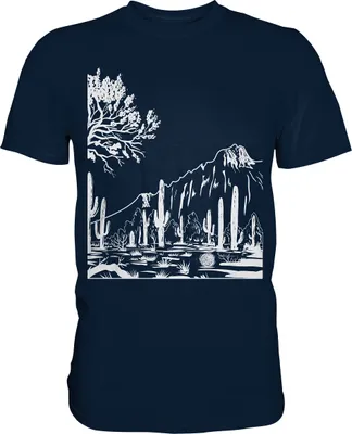 Produktbild von Sukkulenten Wüste Landschaft Kaktus T-Shirt – Navy / 5XL