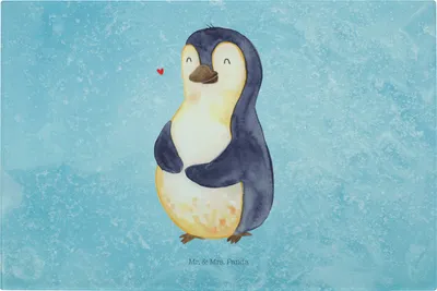 Produktbild von Mr. & Mrs. Panda Frühstücksbrett Pinguin Diät - Eisblau - Geschenk, Bauch, Schneidebrett, Selbstliebe, schneidbrett, Pinguine, Großes, Abnehmen, Hackbrett