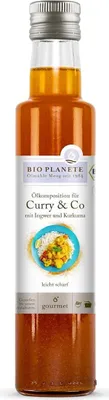 OLEJ DO DAŃ KUCHNI INDYJSKIEJ O SMAKU CURRY BIO 250 ml - BIO PLANETE