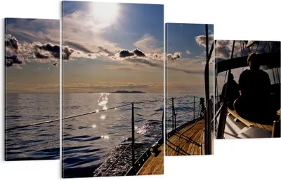 Produktbild von Bild auf Leinwand - Leinwandbild - Kroatien Yacht Segeln Segelboot - 120x70cm - Wand Bild - Wanddeko - Leinwanddruck - Bilder - Kunstdruck - Leinwand bilder - Wandkunst - DL120x70-0426