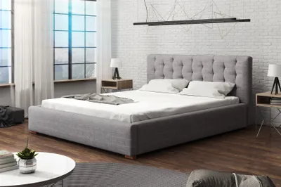 Produktbild von Polsterbett Bett Doppelbett LUCCA Stoff 120x200cm