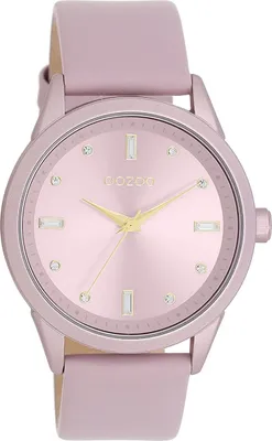 Produktbild von Oozoo Damen Lederarmband Uhr Timepieces pastell-lila Analog Quarzuhr UOC11355
