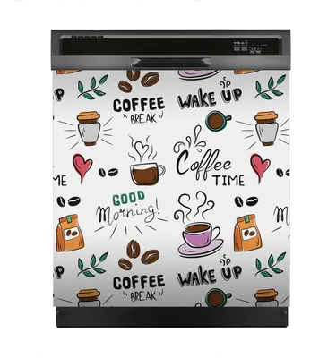 Produktbild von Magnete Dekorative 60x60 cm Küche Magnetmatte Spülmaschine - Kaffee Getränk