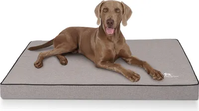 Produktbild von Orthopädische Hundematte Nantucket aus Velours mit Handwebcharakter XXL 115 x 80cm Grau