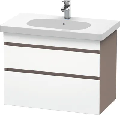 Produktbild von Waschtischunterbau DURASTYLE 453x800x610mm weiß matt/basalt matt weiss matt/basalt matt