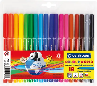 Image de Marqueur Centropen 7550, lavable, lot de 18