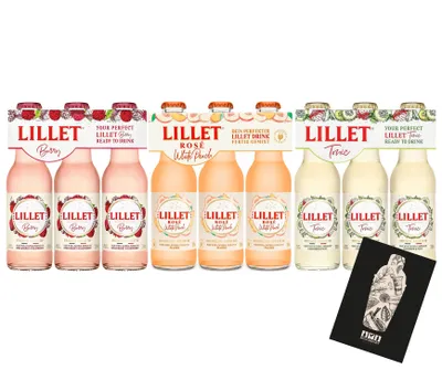 Produktbild von Lillet ready to drink Mischgetränk 9er Set mit Rose White Peach,Berry,Tonic - 9x 200ml (je 10,3% vol) - [Enthält Sulfite]