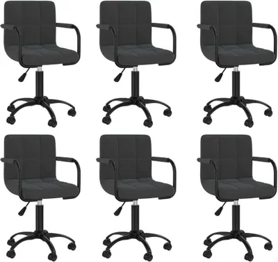 Produktbild von Esszimmerstühle 6 Stk. Drehbar Schwarz Samt