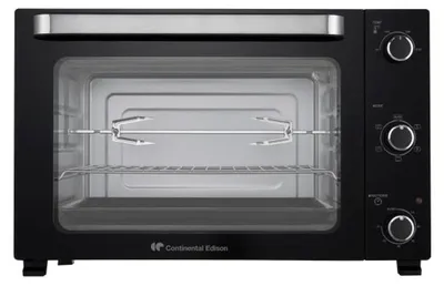 Produktbild von Continental Edison CEMF60B3 Mini-Backofen 57L Schwarz, Umluft, 5 Programme, bis 230°C, 60-Min-Timer
