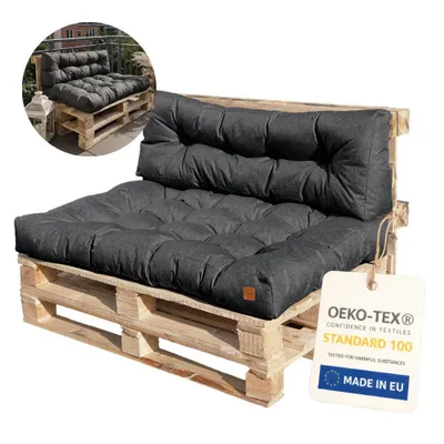 Zdjęcie produktu dla Poduszki ogrodowe pikowane na euro palety meble komplet poduch 120x80 cm