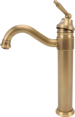 Obrázek produktu pro Vysoká dřezová baterie Měděná retro průmyslová jedna rukojeť Studená teplá voda Mixer Tap pro nad pultem umyvadlo Koupelna Hotel