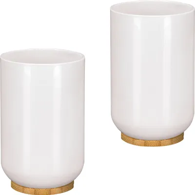 Produktbild von Kleine Wolke Zahnputzbecher Timber" 2er-Pack weiß OneSize"