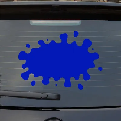 Produktbild von Heckscheibenaufkleber Farbkleks Splash Auto-Aufkleber 55x38 cm Dunkelblau Auto Aufkleber Sticker