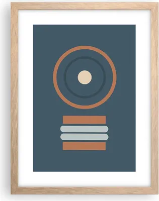 Produktbild von Gerahmtes Poster - Rahmen in heller Eiche - Abstrakt modern Muster - 30x40 cm - Wand Bild - Wanddeko - Wandbilder - Kunstposter - Wandposter - Bilderrahmen - Bilder - Kunstdruck - P2NPA30x40-4567