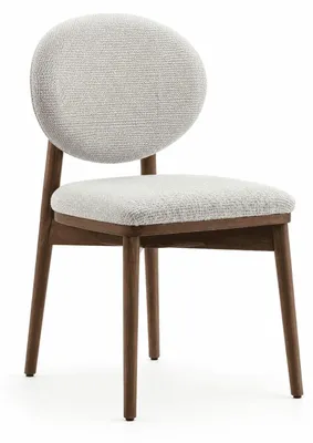 Obrázek produktu pro Béžová dřevěná židle do jídelny. Jídelní židle, čalouněná židle, designová židle