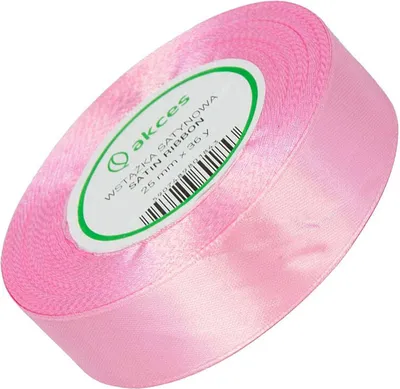 Image de Ruban de satin 25 mm - Rose - 32 mètres