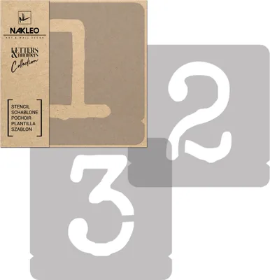 Produktbild von Zahlen Schablonen/ 50mm Typewriter Ziffern /Alphabet Nummern Schriftzug Vorlage