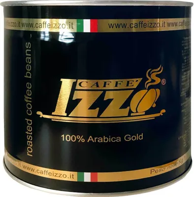 Immagine prodotto di IZZO Espresso 100% Arabica Gold in latta da 1 kg di caffè in grani