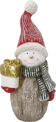 Produktbild von TrendLine Dekofigur Magnesia Schneemann 44 cm mehrfarbig