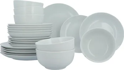 Produktbild von Luzzo® Geschirrset Base 24-teilig, für 6 Personen, Weiß