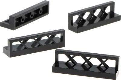 Obrázek produktu pro 4x Lego plot 1x4x1 černé pletivo ploty zahradní plot bariéra 4187209 3633