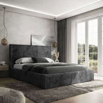 Produktbild von Polsterbett TILIA mit Bettzeugbehälter 160x200 Kopfteil 123 cm TILIA 100