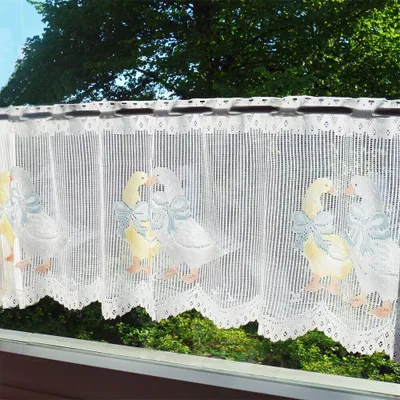 Produktbild von Scheibengardine Küche Gardine Bistrogardine Kurzgardine Häkelspitze 45 x 165 cm