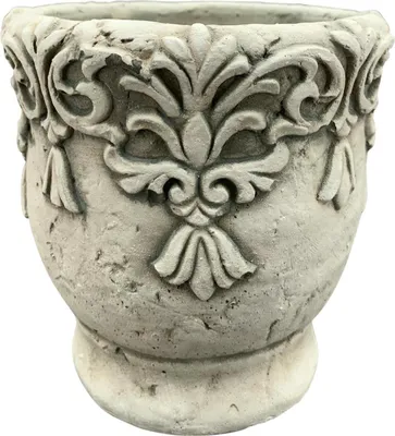 Image de Exner | Pot de fleurs - Couleur crème - 11,5x11,5cm - Pot en ciment - Décoration de jardin