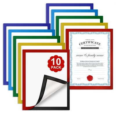 10er-Pack magnetische A4-Fotorahmen, selbstklebend, für Dokumente