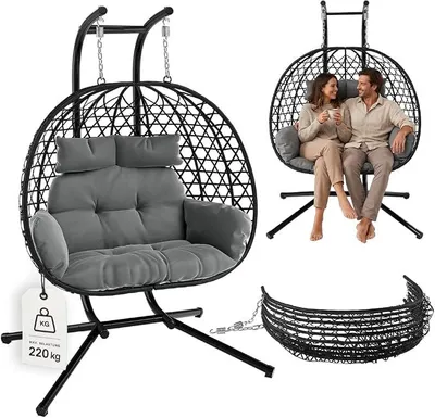 Imagen del producto de Sarin XXL, sillón colgante para 2 personas, color , con altura ajustable, capacidad máxima de 220 kg