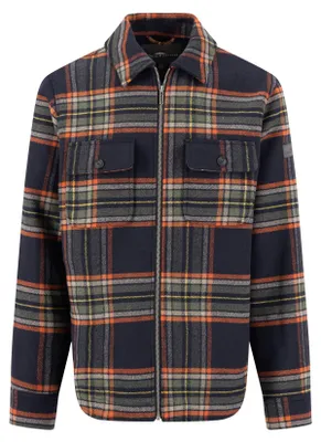 Produktbild von FYNCH-HATTON Wool check overshirt 688 dark navy M