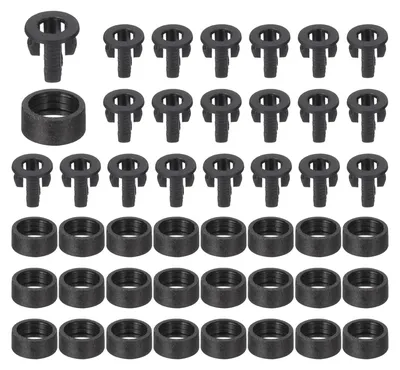 LED-Halter-Set 3 mm, 50 Stück, schwarz, Kunststoff, Clips & Abdeckungen