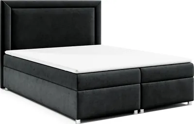 Produktbild von Best for Home Boxspringbett mit Bettkasten Trinity K-3 Bonellfederkern inkl. Topper, mit Lieferung 160x200-Schwarz