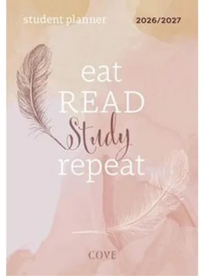 Produktbild von Kalender Eat Read Study Repeat DIN A5, 18 Monate, für Schule, Uni & Ausbildung, mit Lesetracker & Notizfeldern