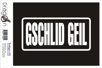 Produktbild von Aufkleber / Autoaufkleber - JDM / Die cut / Auto / OEM - Gschlid geil 210x100mm pink - Heckscheibe / Heckscheibenaufkleber