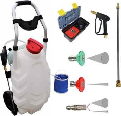 Immagine prodotto di Accu spruzzatore - Capacità: 35 litri - Autonomia batteria: 3 ore - Tubo flessibile: 8 metri - Spruzzatore elettrico per giardinaggio