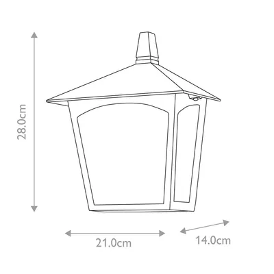 Produktbild von Elstead York Außen-Wandleuchte E27 28cm Schwarz