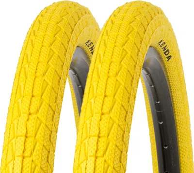 Produktbild von Kenda Krackpot Colour Fahrradreifen BMX Kinderfahrrad 2 Reifen gelb