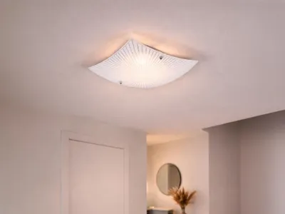 Produktbild von LED Deckenleuchte flach dimmbar Küchendeckenlampe Treppenhaus Lampenschirm Glas