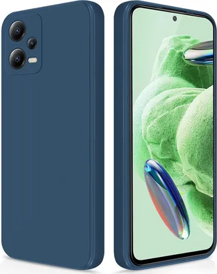 Produktbild von Silikon Hülle für Xiaomi Redmi Note 12 5G Flüssigsilikon Dünn Gel Gummi Matt Kratzfeste Schutzhülle Blau
