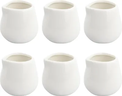 Immagine prodotto di Lattiera - Vetroceramica - 6 pezzi - Bianco - 100 ml
