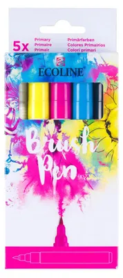 Immagine prodotto di Talens - Penna a pennello Ecoline, confezione da 5, assortita