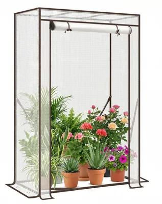 Produktbild von Gewächshaus - Mini-Tomatengewächshaus - 150 x 100 x 50 cm - Wasserdicht - Für Balkon und Innen-/Außenbereich - Weiß